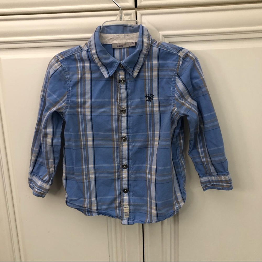 MEXX toddler boy plaid long sleeve shirt